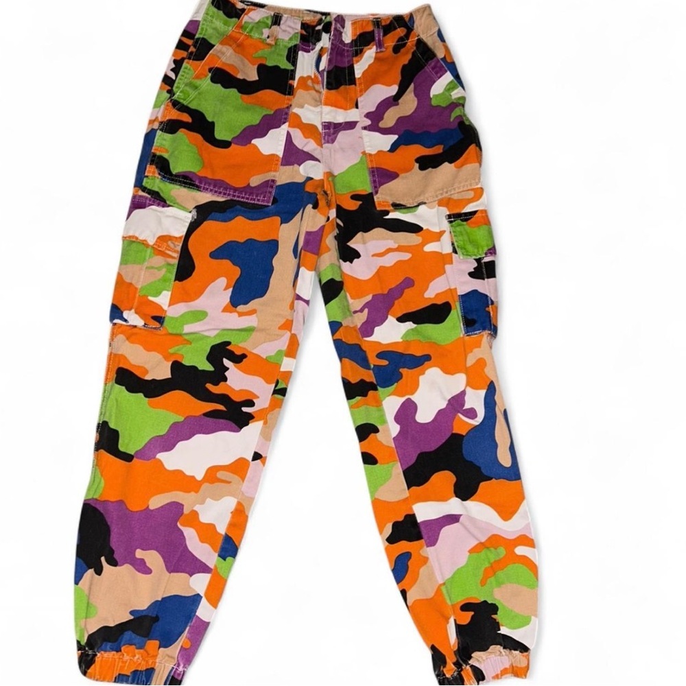 Forever 21 Colorful Camo Cargo Pants